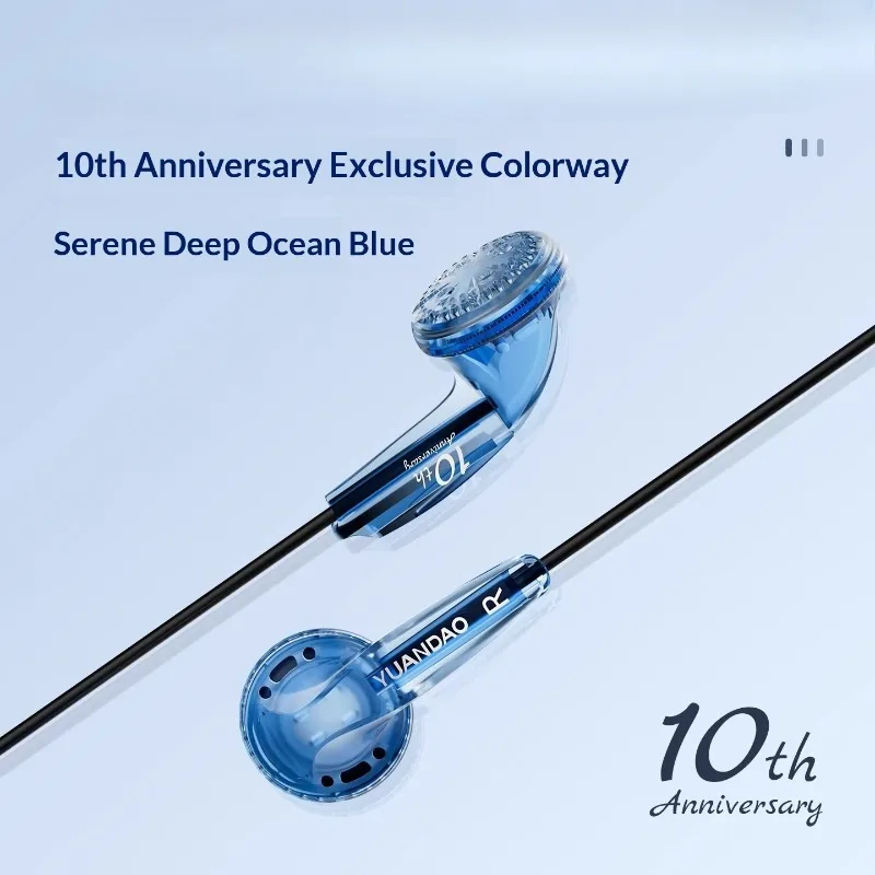 Фото Наушники NICEHCK HiFi IEM 10th Anniversary Edition с 15,4-мм динамическим излучателем, PET-диафрагмой, магнитом N52, разъемом 3,5 мм/Type-C, HD-микрофоном и кабелем OFC №5