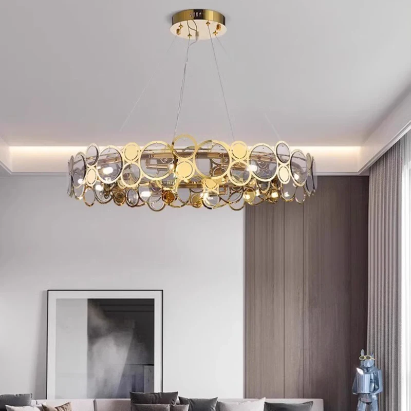 AiPaiTe хрустальная люстра светодиодная нержавеющая сталь серебряное кольцо