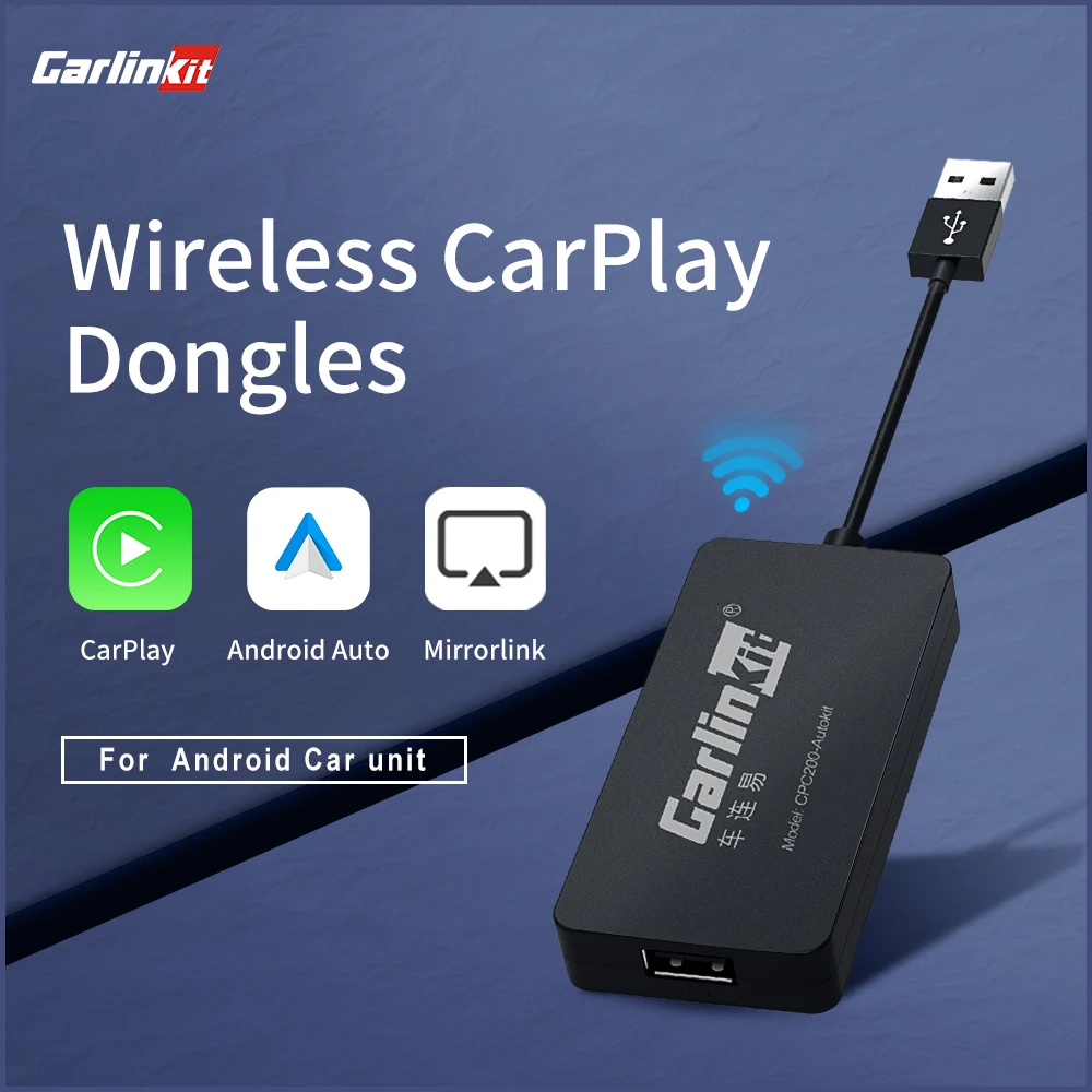 Vendita calda CarlinKit USB Wireless CarPlay Dongle Wired Android Auto AI Box Mirrorlink Car Multimedia Player Bluetooth Auto Connect