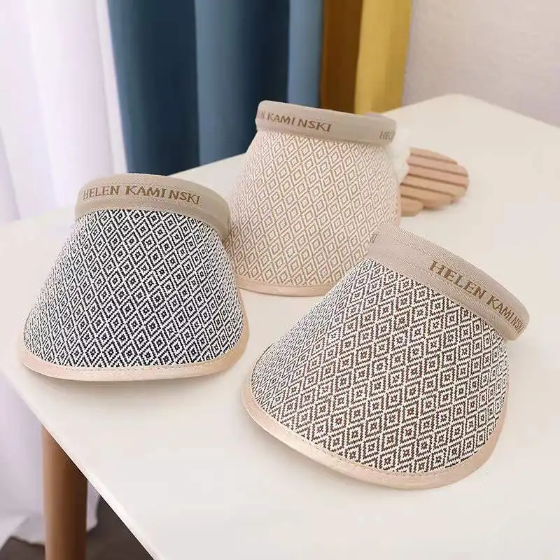 

Женская соломенная шляпа от солнца, Пляжная Солнцезащитная шляпа, летняя Солнцезащитная шляпа, обруч для волос, шапка, панцирь