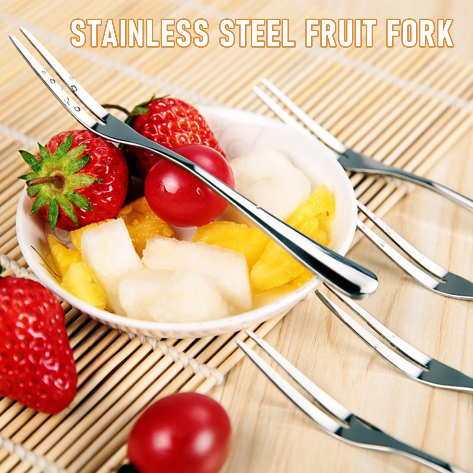 

Вилка для фруктов из нержавеющей стали, вилка для коктейлей, вилка для банкетов, ресторанов, кафе, баров, морепродуктов, коктейлей, десертов