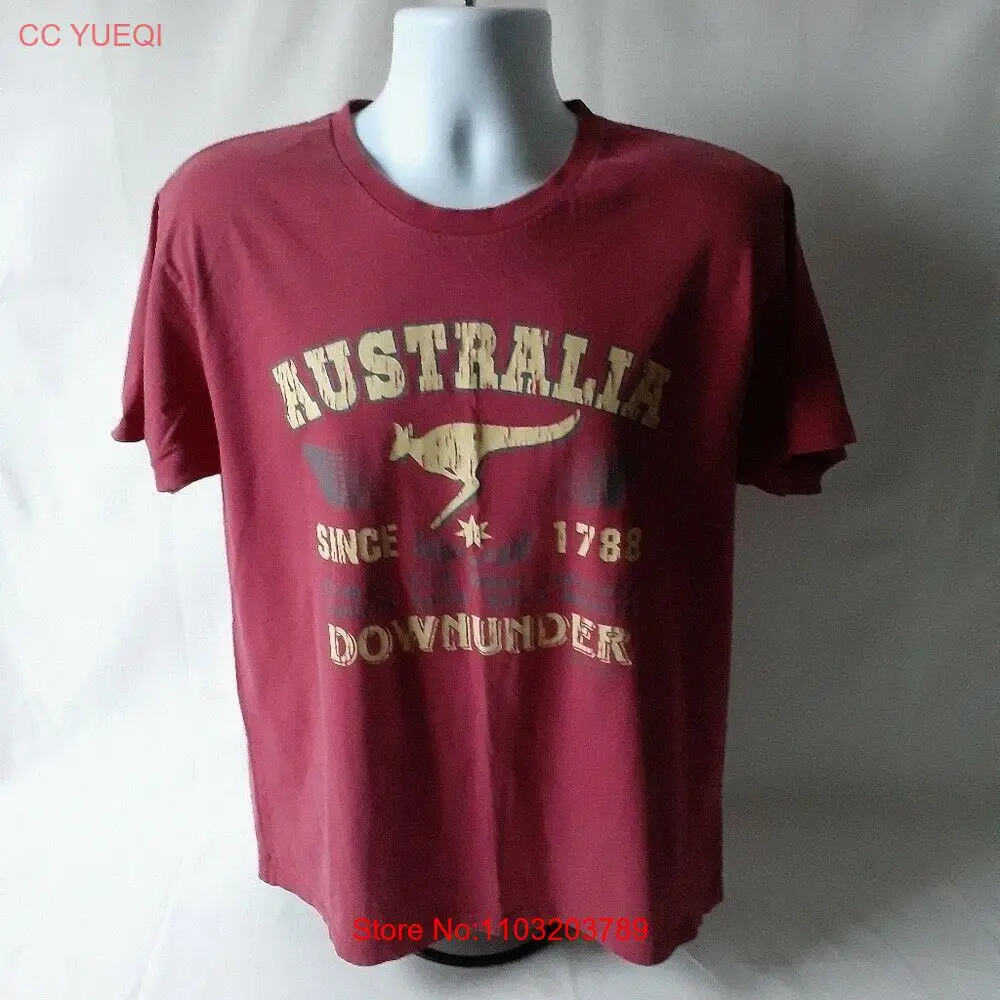 Мужская красная футболка Australia Down Under 1788 из хлопка
