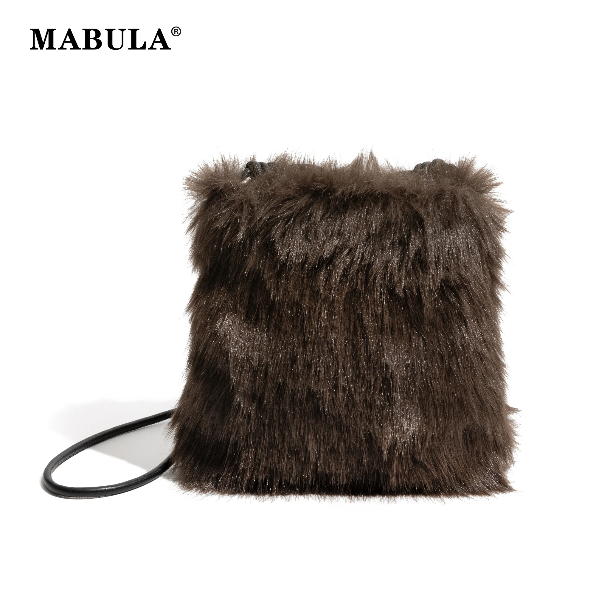 MABULA мягкие женские сумки из искусственного меха нежные милые через плечо для