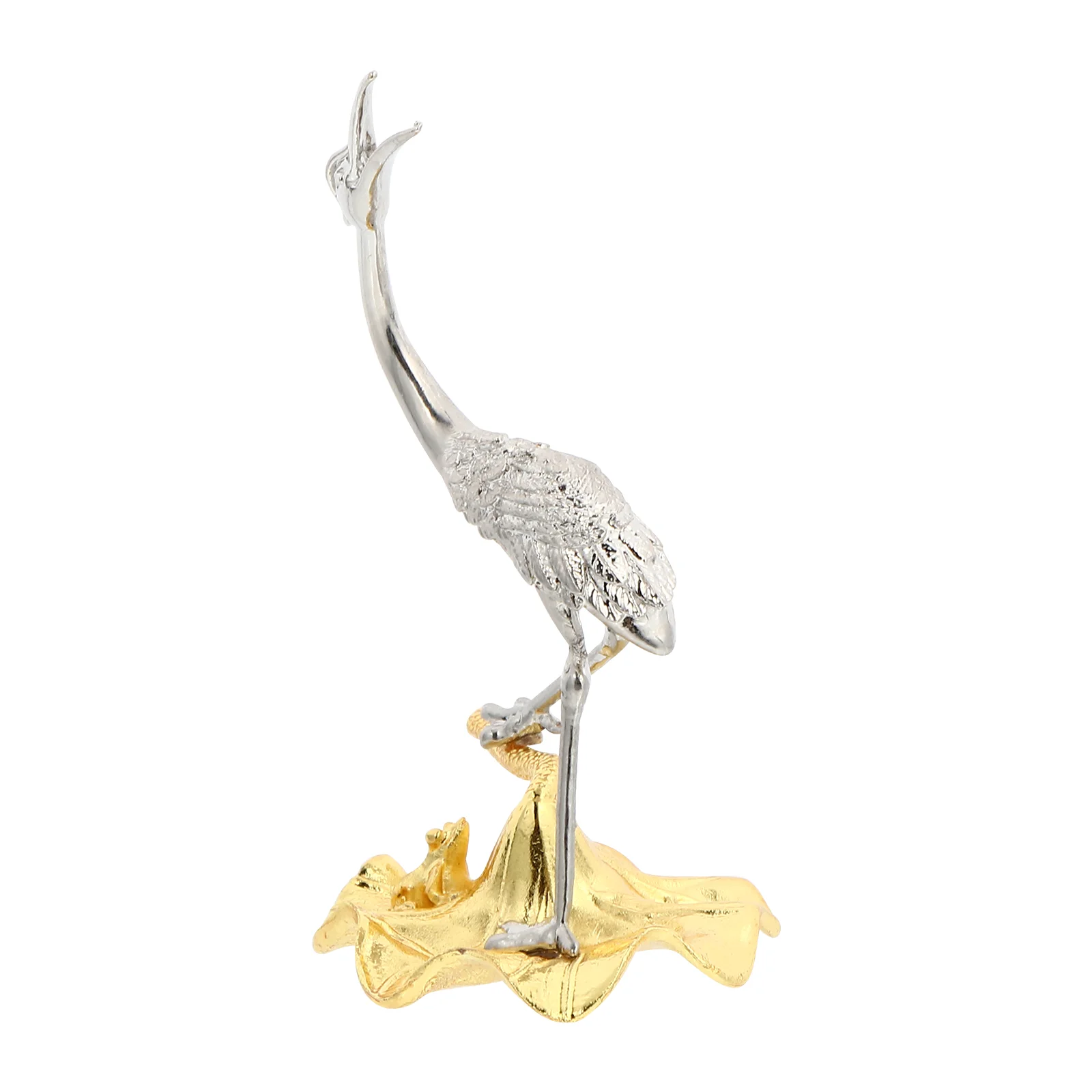 

Metal Crane Statue Turtle Outdoor Decor Sandhill Crane Decor Metal Crane Birds Kid Present Mini Animal Figurines