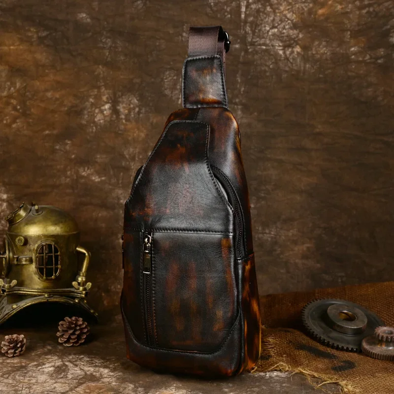 Рисунок 5 - Винтажная Мужская нагрудная сумка из воловьей кожи
