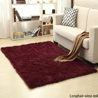 LUOLAL Thickened Washed Long Hair Rug Living Room Coffee Table Bedroom Bedside Yoga Mat Solid Color Home Rectangular Carpet