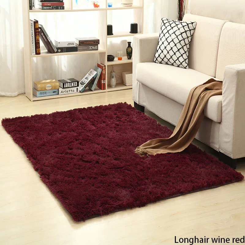 160x250 см утолщенный шелковый ковер с длинными волосами для спальни прикроватный