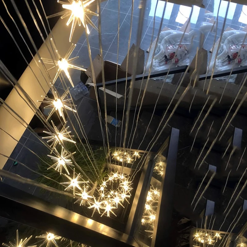 

Art Led Chandelier Pendant Lamp Lighting Room Decor Nordic home dining indoor stair hanging living lustre antigo lamps aesthetic