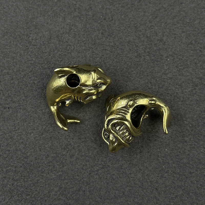 Латунные бусины для ножа в виде морских животных акулы панк повседневное