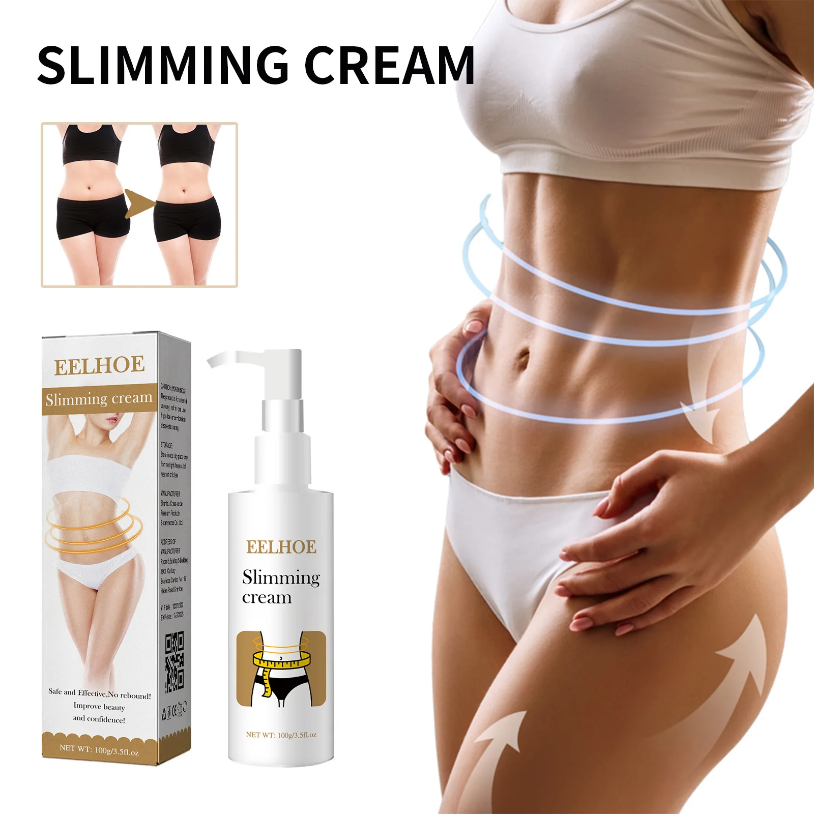 

Belly Hot Slimming Cream Fat Burning Tummy Trimmer Slim Weight Loss Anti Cellulite Body Fit Massage Oil Burn Sweat Stick