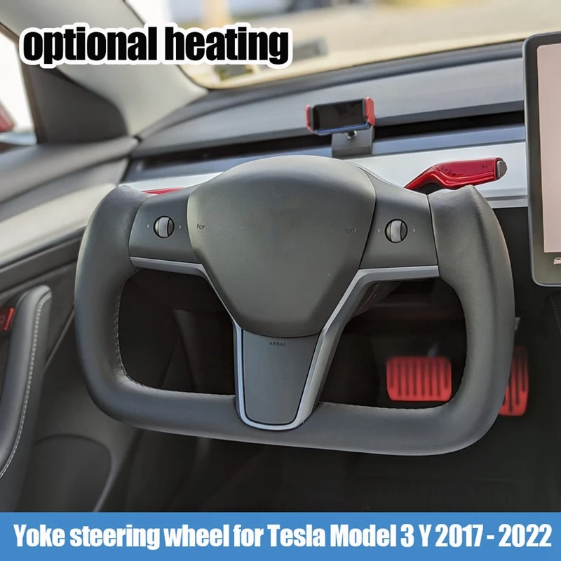 

Кокетка на руль с крышкой и кнопкой для Tesla Model 3 / Model Y 2017-2022, черного цвета