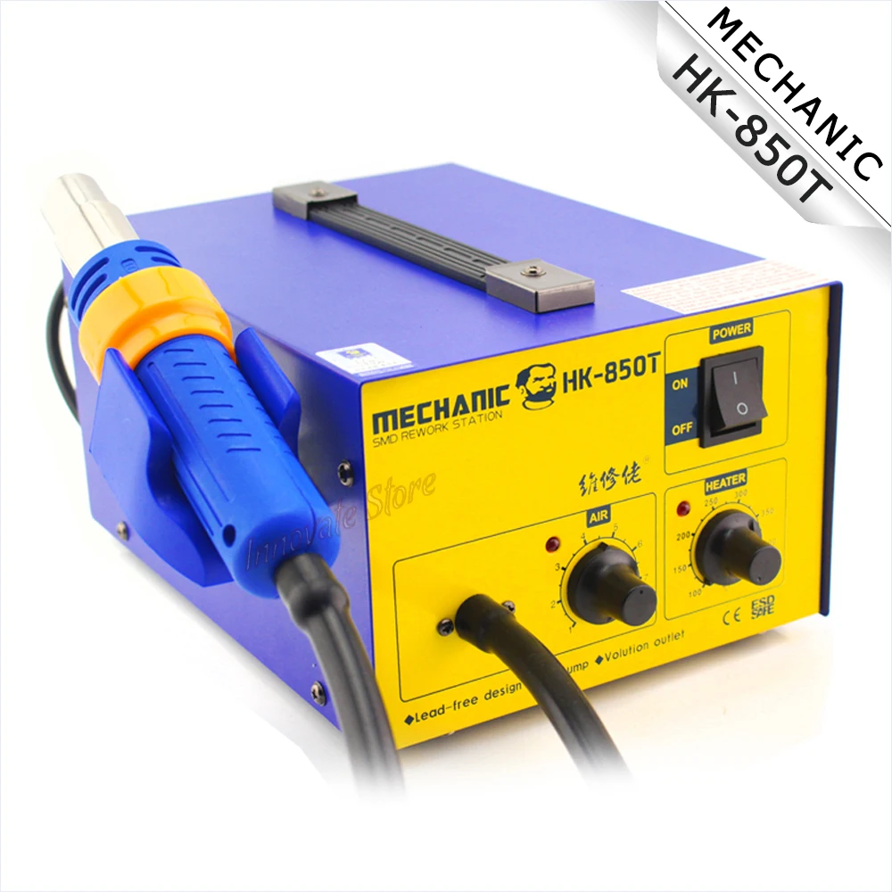 MECHANIC HK-850T 24L Air Pump Hot Air Gun 550Ｗ Spiral Wind Heat Gun Fesoldering Station Repair Tool