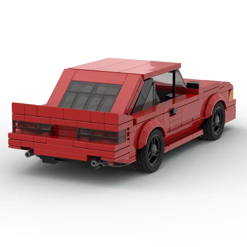 Фото 438 деталей MOC Ford Mustang Foxbody Cobra City Champions, модель-конструктор, архитектурный набор, подарок на фестиваль, игрушки-кирпичики №2