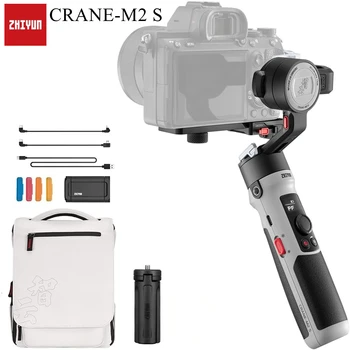 Zhiyun guindaste m2 s combo 3-axis cardan estabilizador para câmera de ação sem espelho luz, smartphone, para sony a6000, a6300, a650
