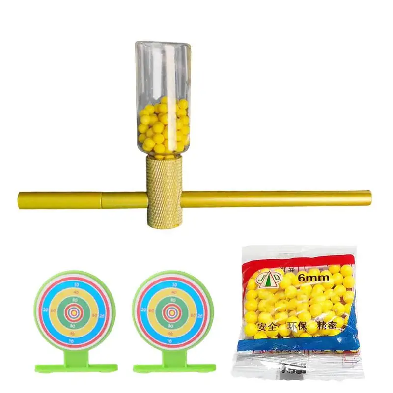 

Soft Pinball Launcher Alloy Crackling Tube Safe And Soft Pinball Game Aluminum Alloy Simulation Bamboo Small Ball Shooter