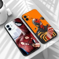 marvels spider man funda phone case for iphone 11 13 12 pro max 12 13 mini x xr xs max se 2020 7 8 6s plus celular original