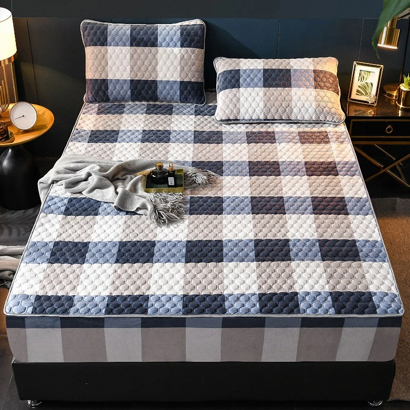 

1Pc Fitted Sheet Set Polyester Mattress Protector Cover With Elastic Band Bedsheet King Queen Single Full Size Double Bed Topper