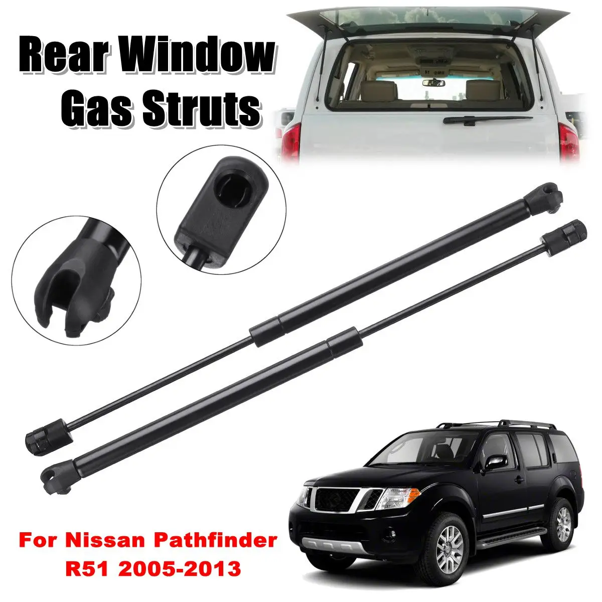 

2Pcs Rear Window Glass Strut Struts Support Bar Gas Sring 90460ZL90A For Nissan Pathfinder R51 2005 2006 2007 2008 2009 - 2013