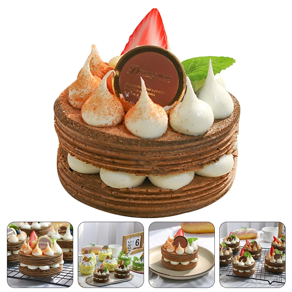 

Шоколадный торт Искусственный Поддельный день рождения Домашний декор торты реквизит свадебный реквизит модель имитация