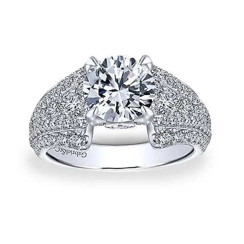 

Classic Super Shining Round Zircon With White Crystal Ring For Women Party Wedding Ring Tous Original Jewelry Size 6-10