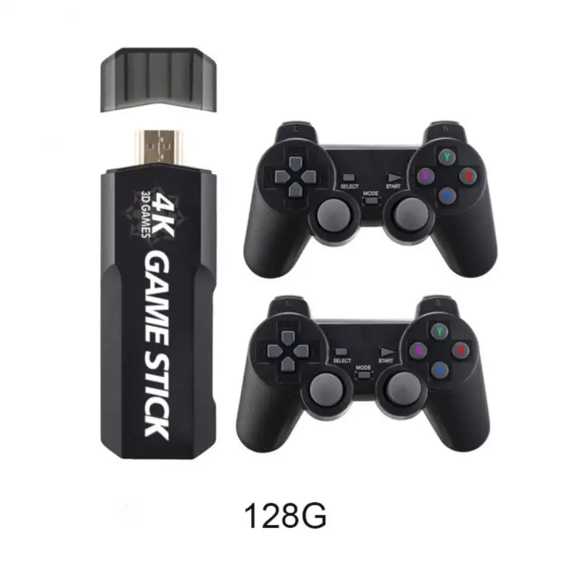 

4k HD Video Game Console Game Stick Built-in 40000 Games 2.4g Dual Wireless Controller for PS1/MAME/Fc for Gift for boys and gir