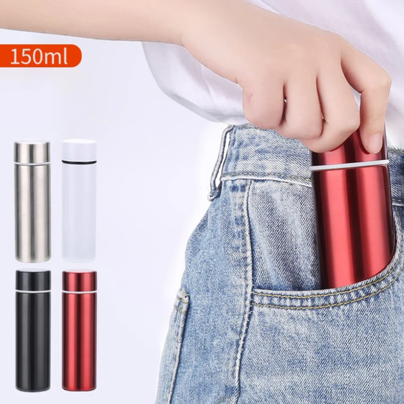 

1Pc Portable Pocket Thermos Cup Stainless Steel Mini Outdoor Camping Water Bottle Insulated Thermos Flask Water Tea Coffee Cup