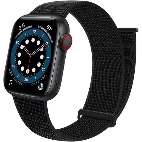 Ремешок нейлоновый для Apple Watch 10 9 8 7 45 мм 41 мм 42 мм 46 мм Ultra 49 мм, Воздухопроницаемый Двухсекционный браслет для iWatch6 5 4 SE Correa