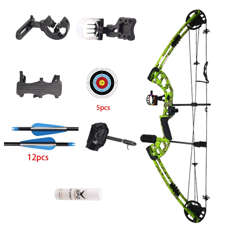 

Outdoor High Quality Composite Pulley Bow 30-70 Lbs Outdoor Archery Fishing Hunting Camouflage Arrow Archery Bow