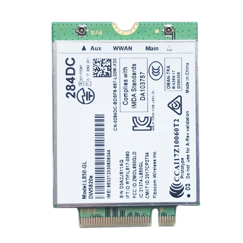 

DW5820E L850-GL LTE 4G Card Module 0284DC 284DC For Dell Laptop 3500 5400