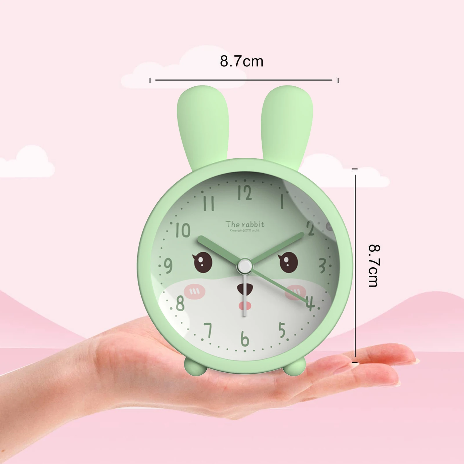 

Silicone Alarm Digital Clock Children's Bedroom Bedside Clock Simple Cute Creative With Night Light Mute Clock