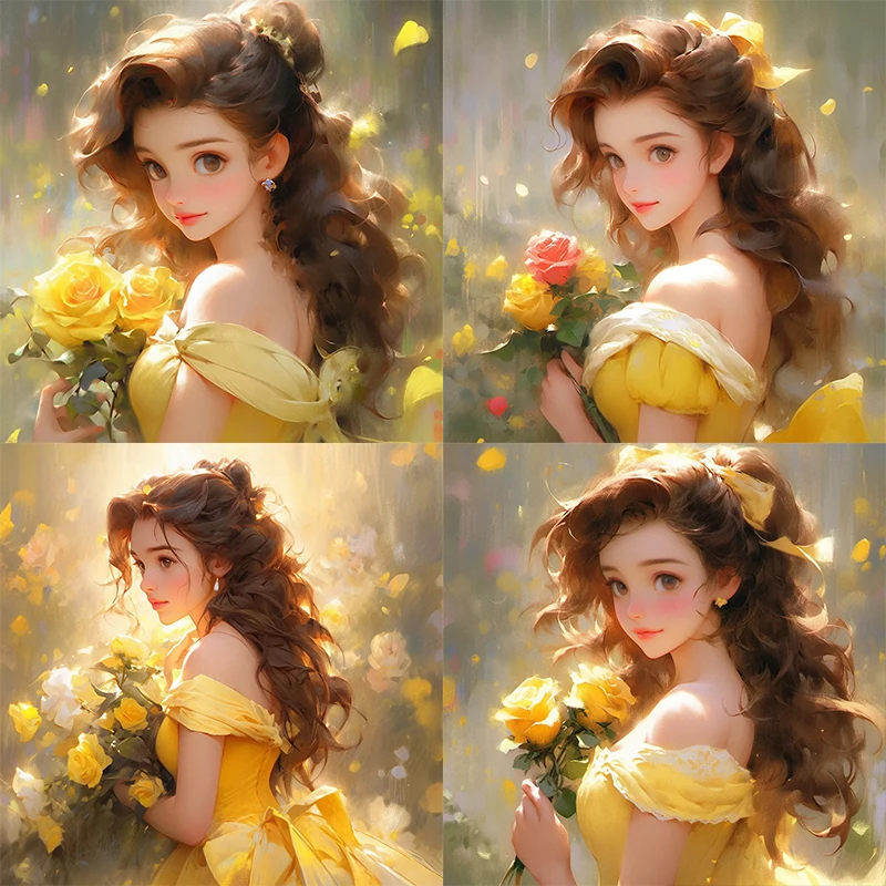 Набор Алмазной Живописи Принцессы Диснея 5D Мозаика Ручной Работы DIY Мультфильм