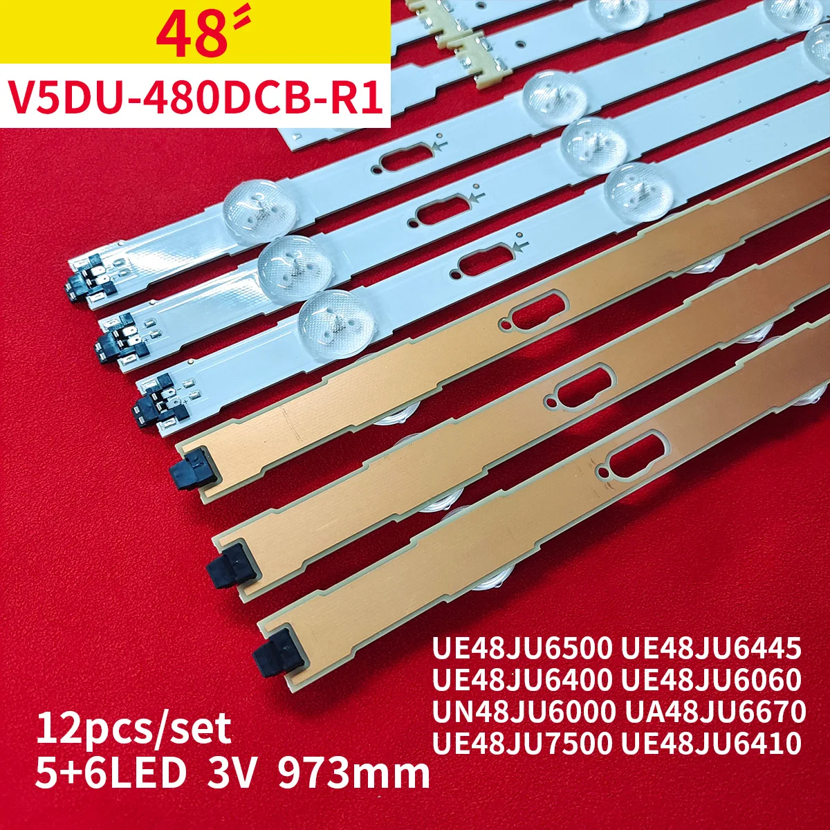 Светодиодная лента для подсветки для Samsung UN48JU6000 UA48JU6670 V5DU-480DCA-R1 UE48JU7500 UE48JU6410 V5DU-480DCB-R1 34794A