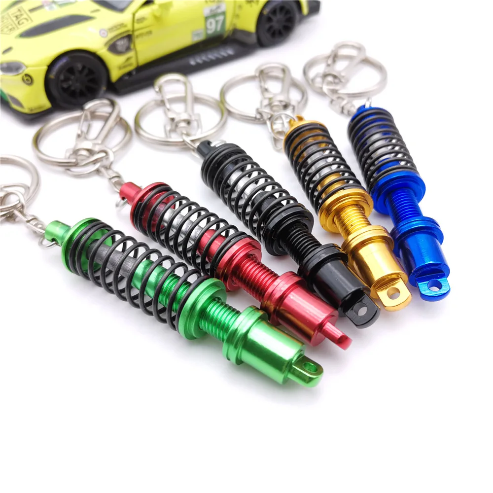 

Akzz Automobile Key Chain Aluminum Alloy Modified Spring Shock Absorber Shock Absorber Model Key Chain Pendant