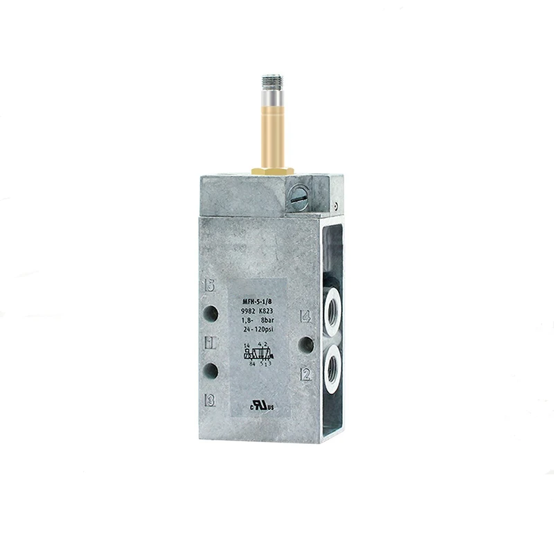 Пневматический клапан MFH 3-1/4-1/8/-M5-1/4-1/8-B катушка двухпозиционный пятиходовой