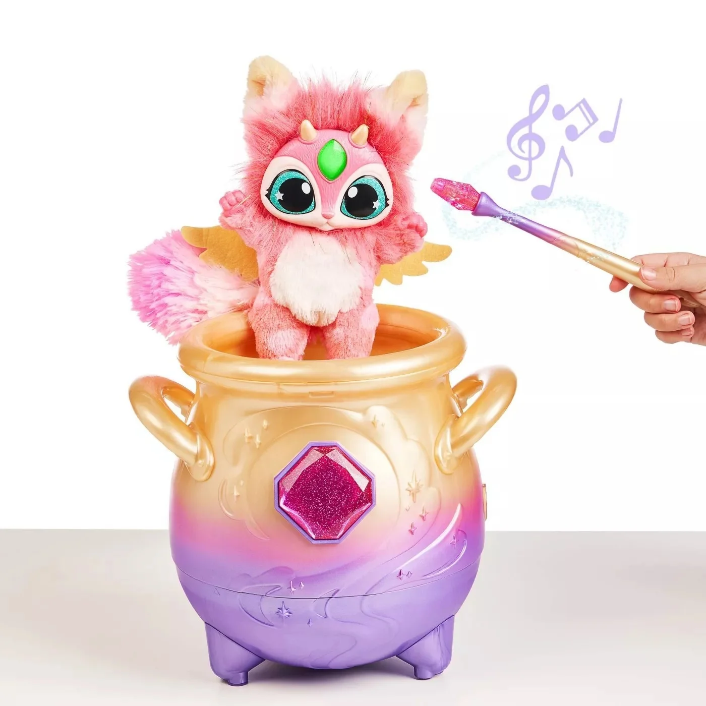 

Magics Toy Mixies Pink Magical Misting Cauldron Mixed Magic Fog Pot Children Toys Birthday Gifts For Child Resin