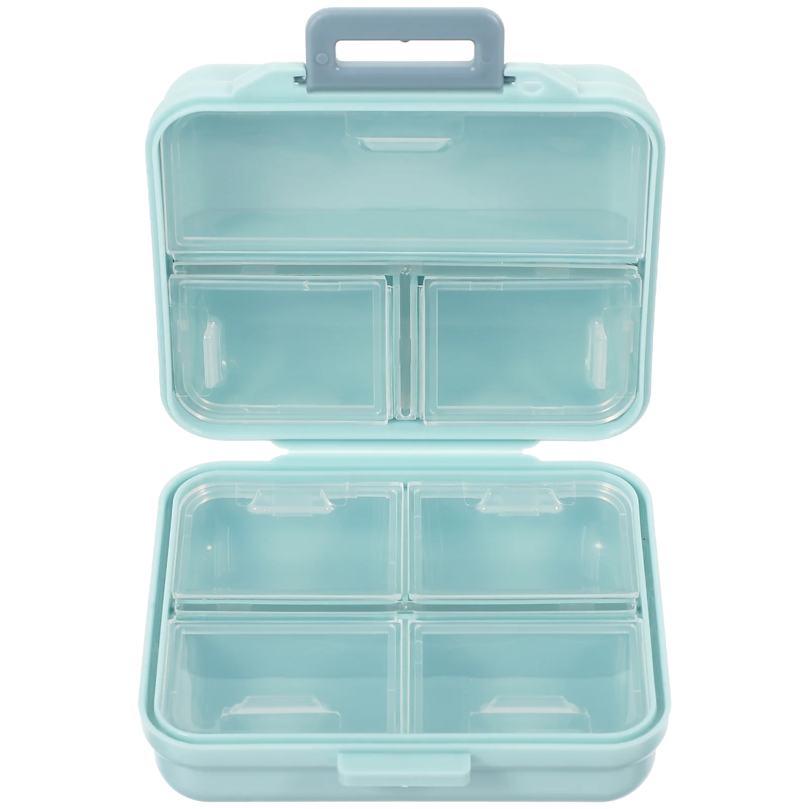 

Case Box Organizer Weekly Storage Cabinet Travel Dispenser Portable Holder Vitamin Compartments Pocket Medication Packing