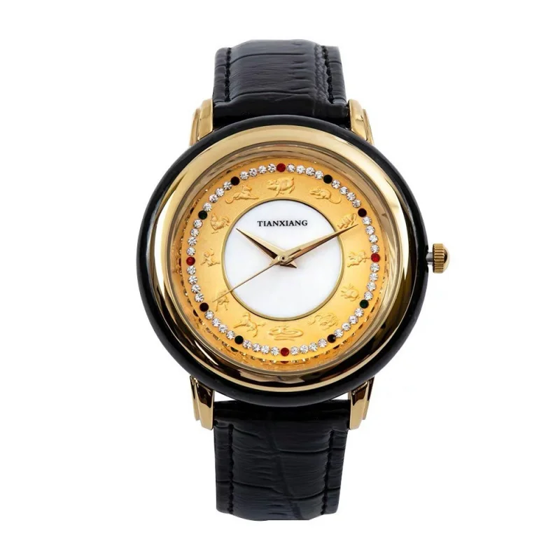Hetian Jade Dark Twelve12Zodiac Японский механизм Часы для пар Jindian Live Event Дренажные подарки
