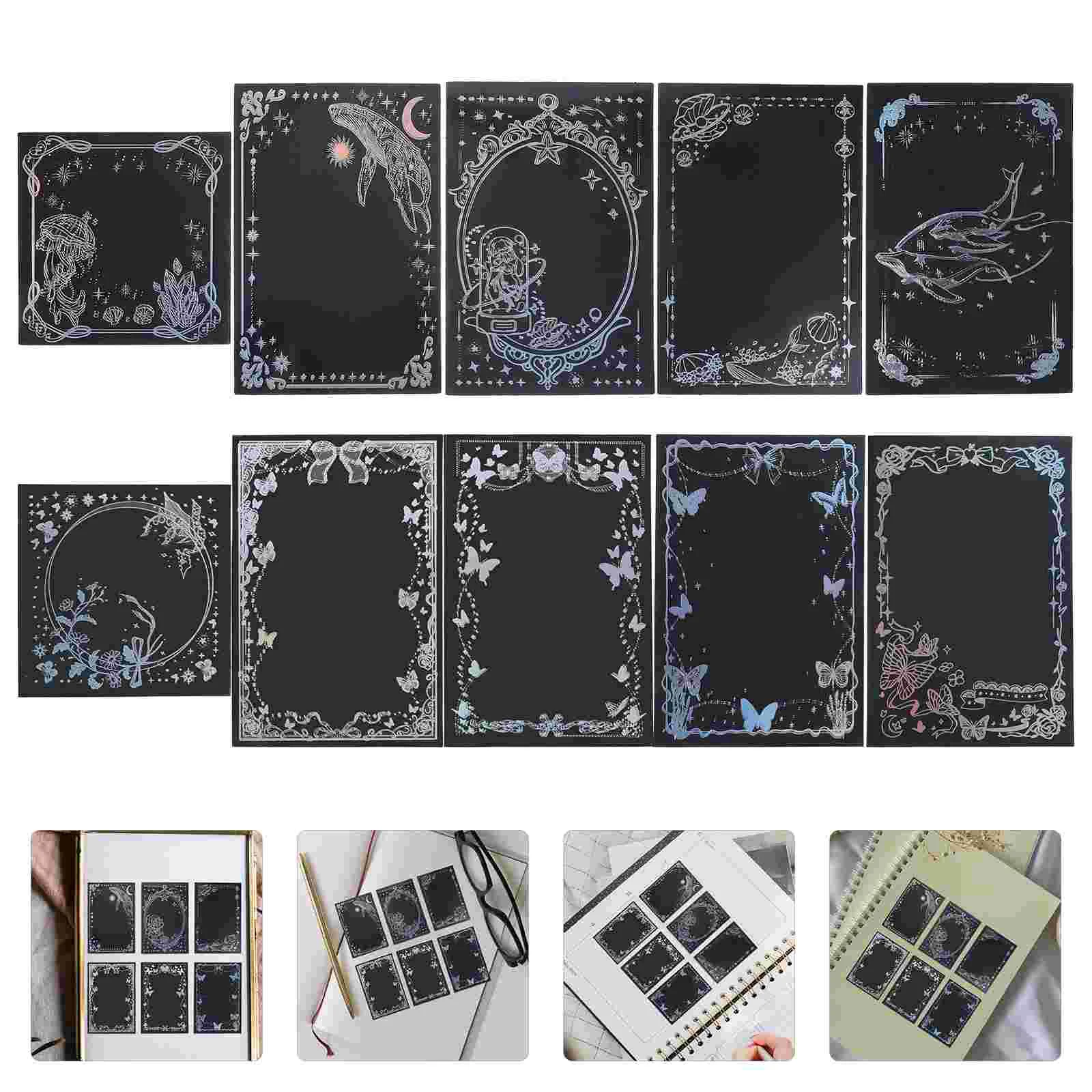 

20 листов наклеек для скрапбукинга, товары для рукоделия, блестящие наклейки, декоративные наклейки для журнала