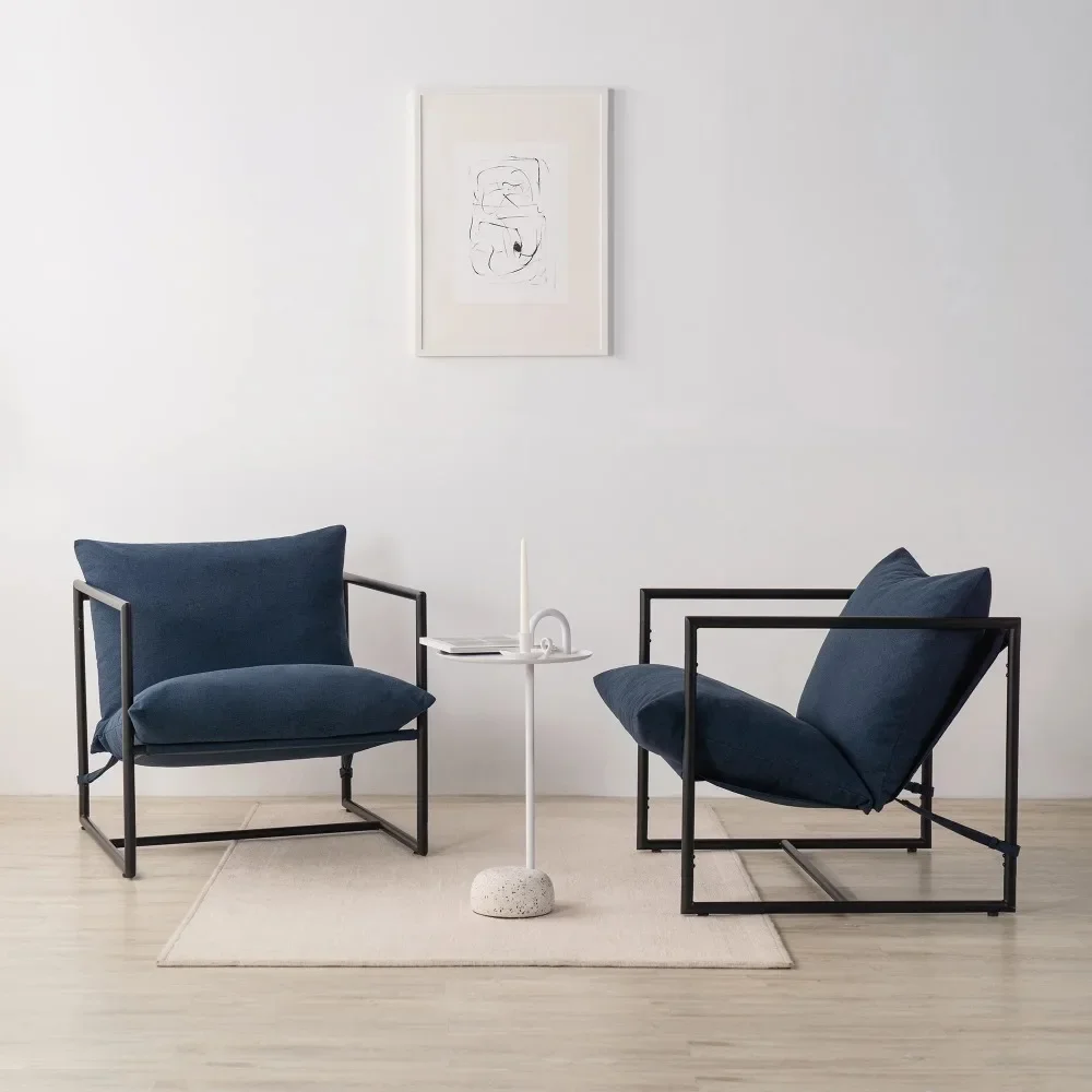 Zinus Aidan Стул с акцентом на металлическом каркасе темно-серый