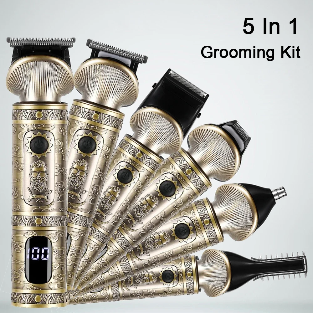 All In One Hair Trimmer For Men Beard Grooming Kit Electric Shaver Body Groomer Hair Clipper Facial Nose Ear Trimmer