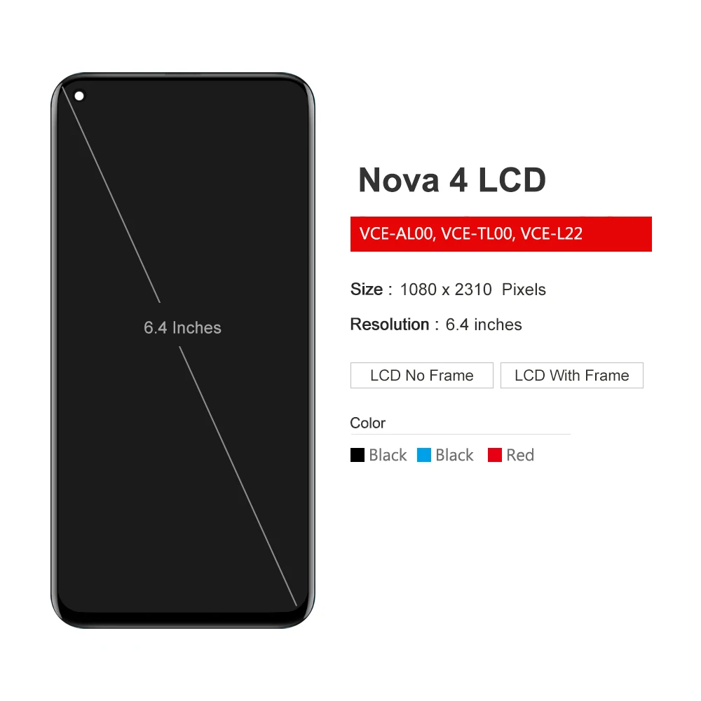 Оригинальный сменный дисплей 6 4 дюйма для Huawei Nova с сенсорным экраном и