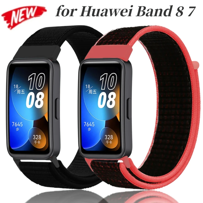Nylon Solo Loop Strap for Huawei Band 9 8 7 Bracelet Wristband Replacement Correa Accessories Breathable