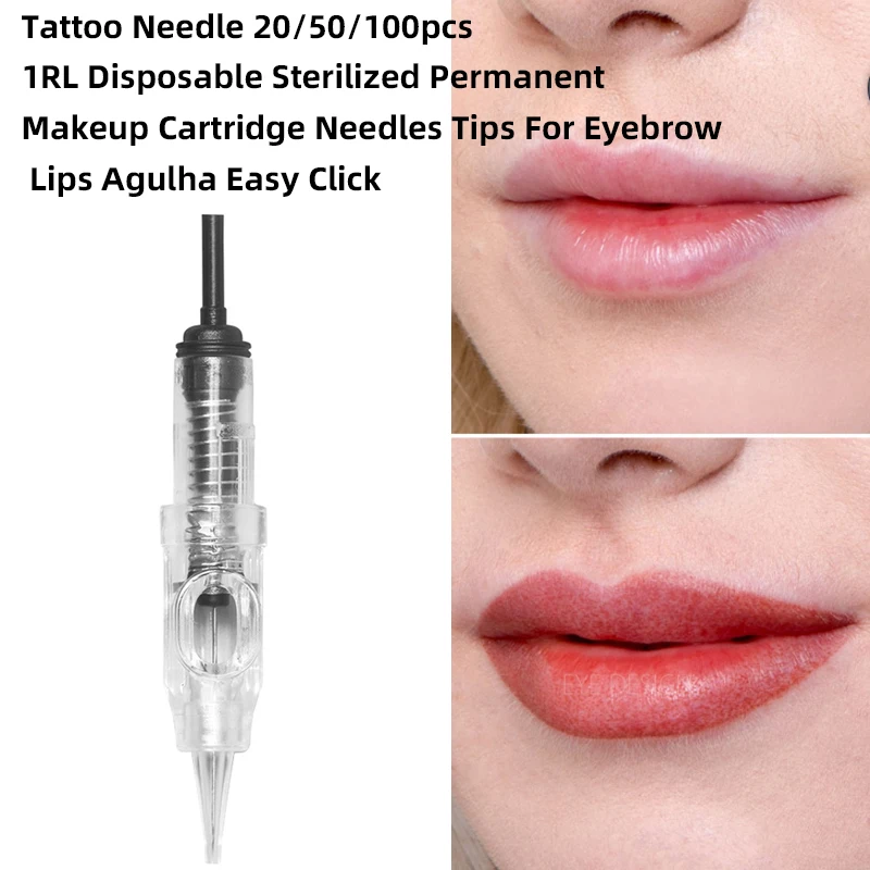 

Eyebrow Lip Agulha Easy Click Disposable Needle Tattoo Cartridge Needles Tattoo Machine1RL 3RL 5RL 5F 7F Microshading Needle
