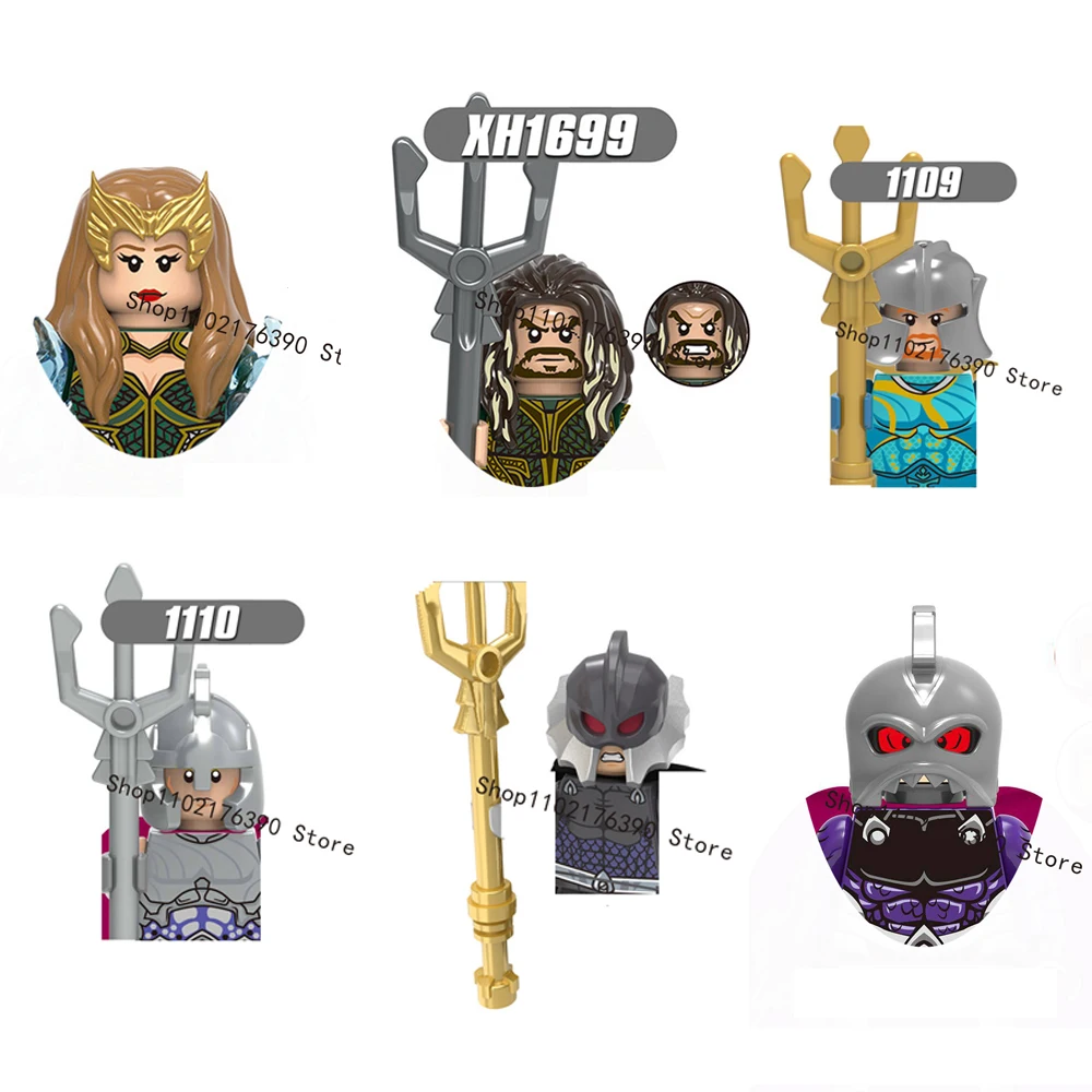 Строительные блоки супергероев Aquaman меры Нереус ОРМ мастер океана из