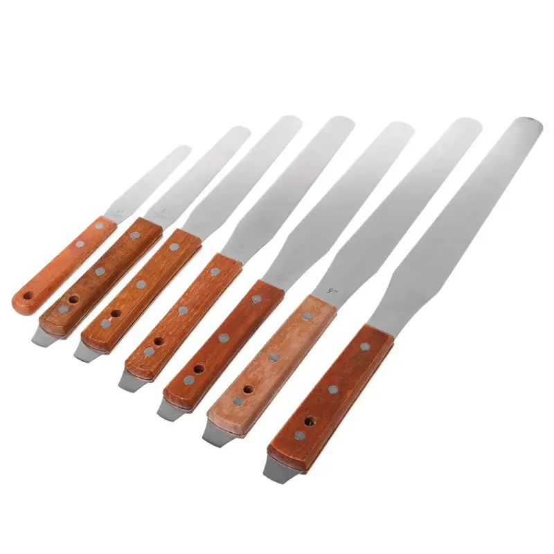 

Stainless Steel Inking Paint Glue Mixing Knife Draw Spatula Scrape Texture Scraper Construction Decoration Tools