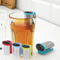 stainless steel tea infuser loose leaf tea diffuser strainer herbal spice filter drinkware tea accessories with handle hanger