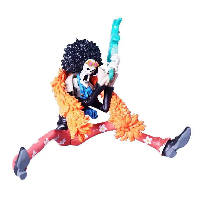 

23cm New Hot Japan Anime One Piece 20th Anniversary The Straw Hat Pirates Brook Burukku Pvc Action Figure Model Brinquedos Toys