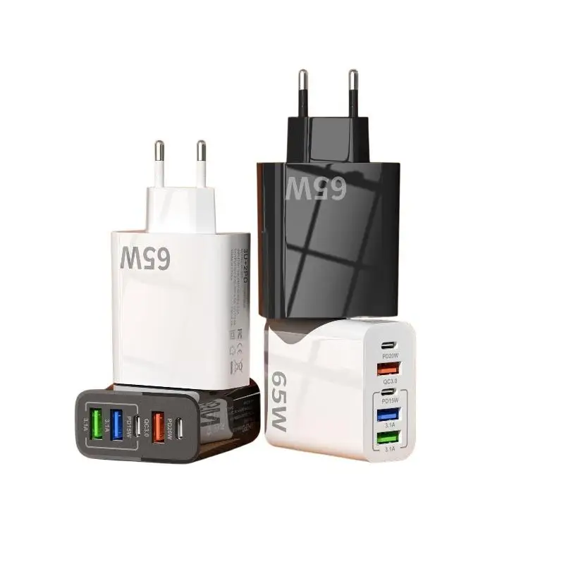 Быстрое зарядное устройство для стен 120W с 3 портами USB QC30 и 2 портами PD для быстрой зарядки телефонов, планшетов и ноутбуков в путешествиях, дома и офисе (art.: 3920dc22f2a93) - 3920dc22f2a93