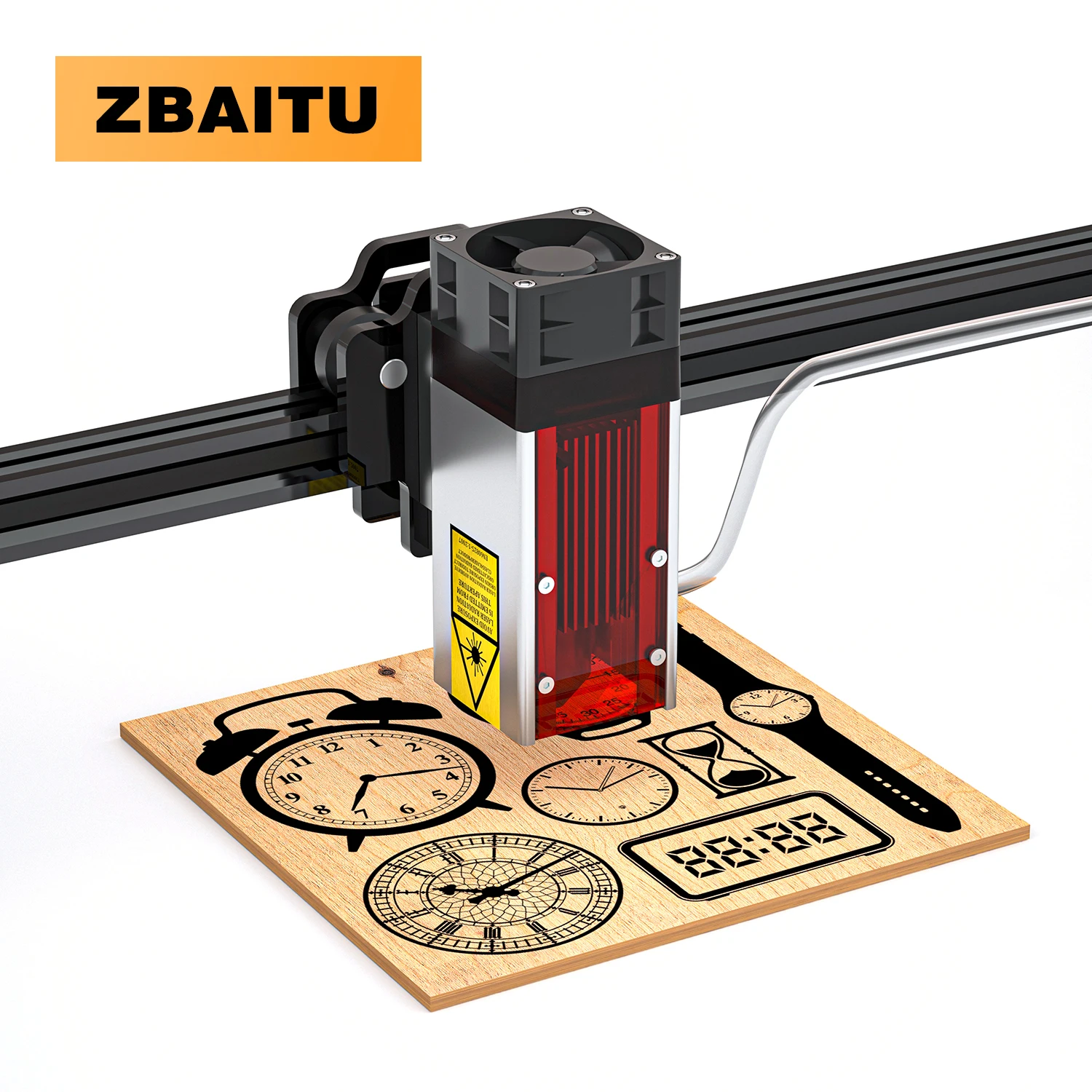 ZBAITU Laser Module Laser Head, C80 Professional Cutting Module, Cutting 5mm Plywood One Pass, With Regulator, Wood Tools CNC