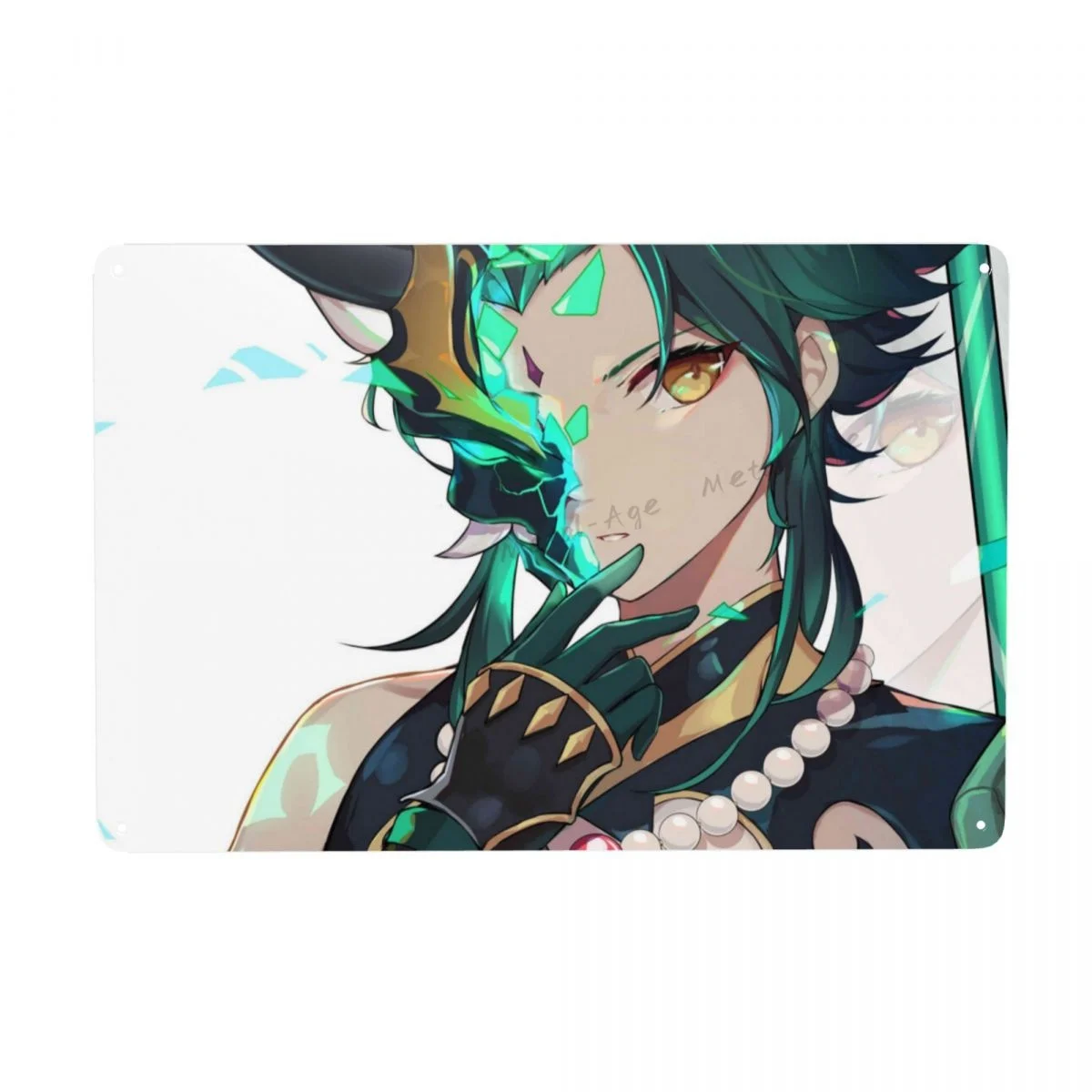 

Genshin ударная игра металлические жестяные знаки Xiao винтажная железная живопись пластина гараж комната Домашний декор настенные искусства